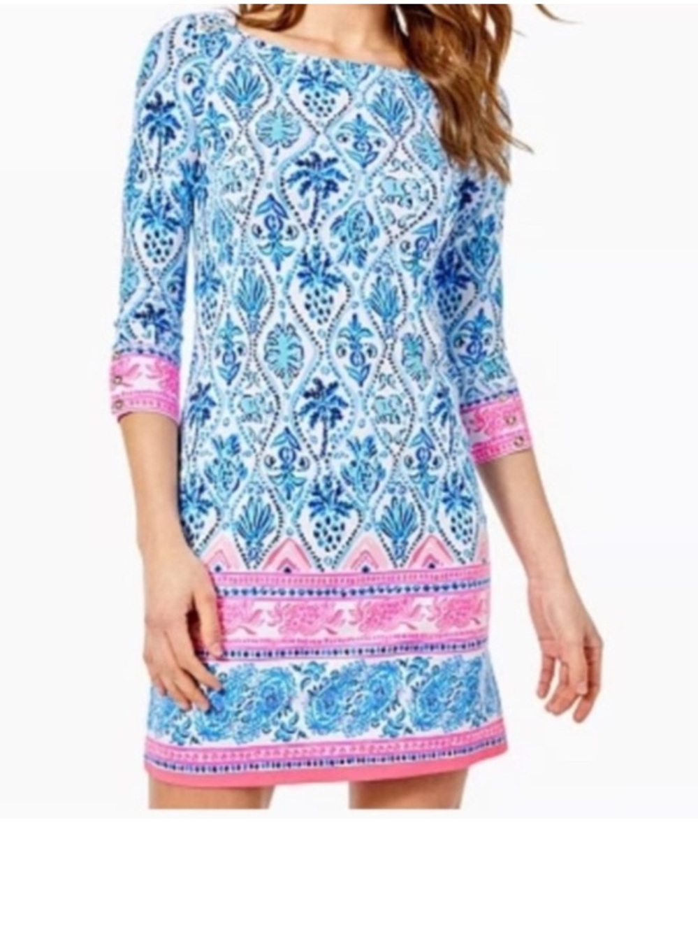 🛍️Lilly Pulitzer Sophie Dress UPF 50 Isle of Tile in Resort White Size Small